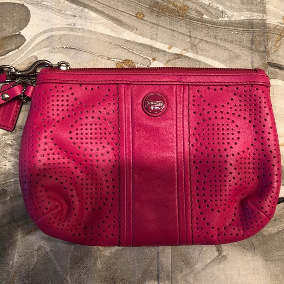 Coach Handbags - Coach Pink Wristlet